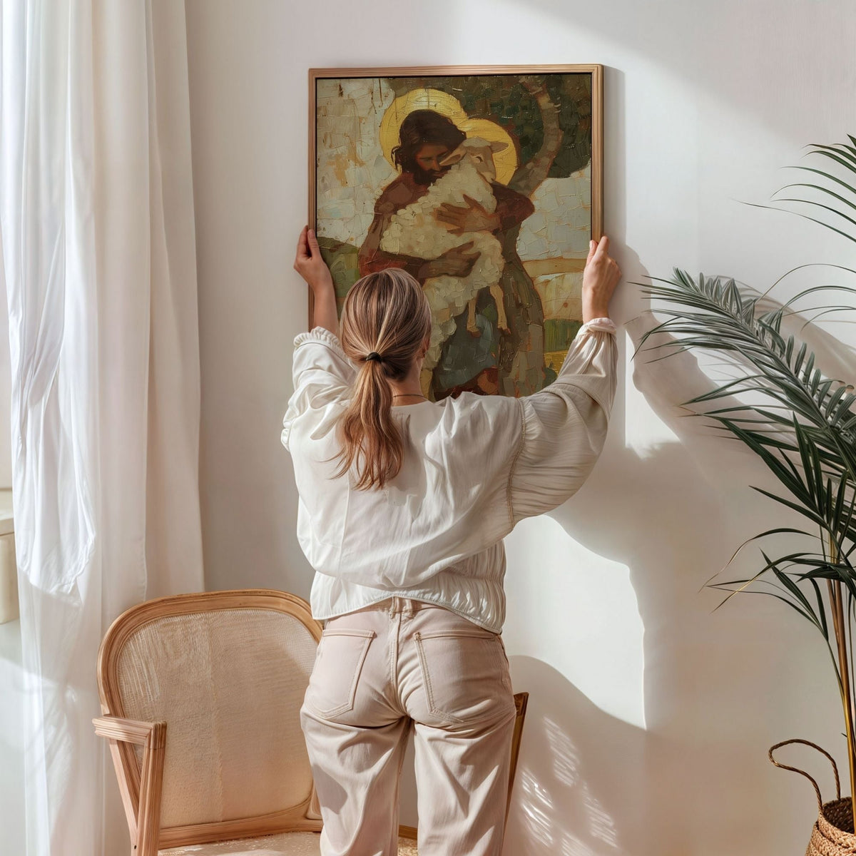 Parable of The Lost Sheep V - Canvas