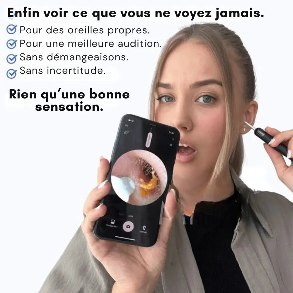 CleanEar Pro™ | Hygiène auriculaire High tech avec vision totale