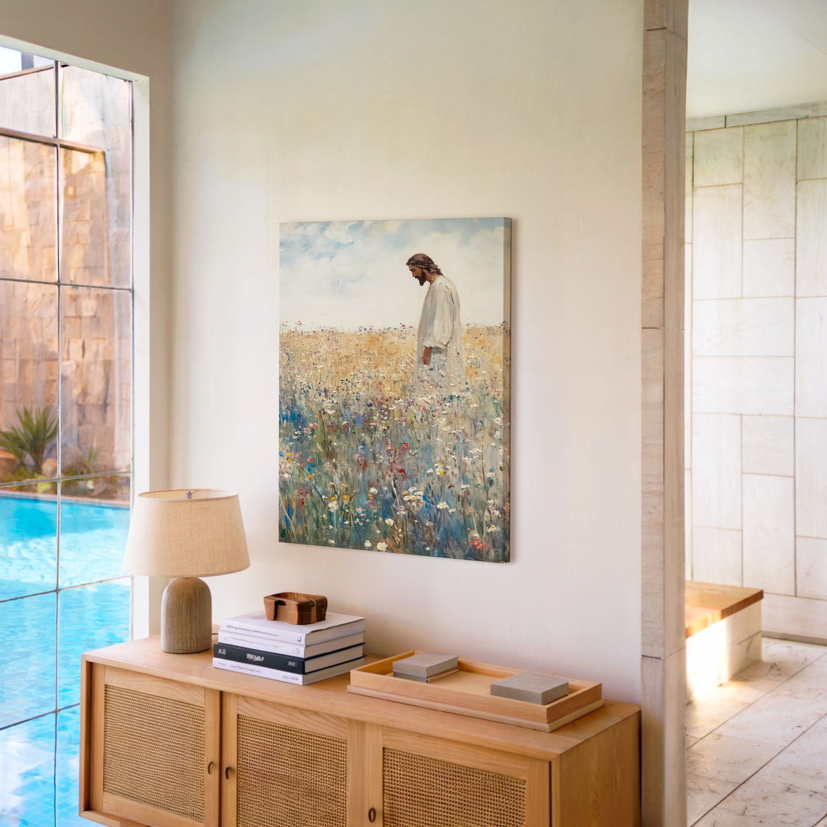 Jesus Leaves The 99 - Canvas