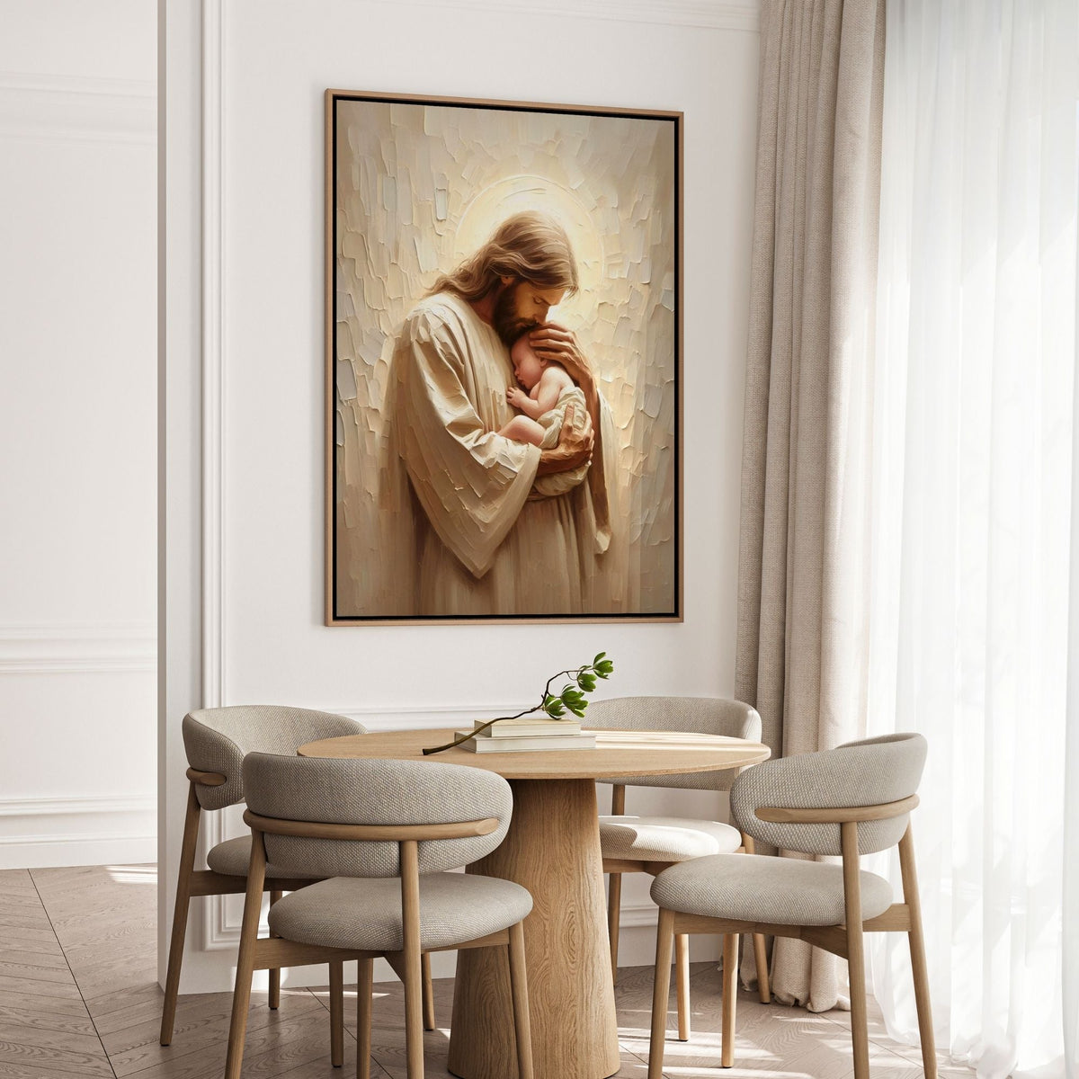 Jesus Holding a Baby - Canvas