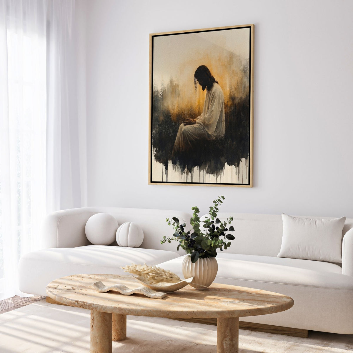 Jesus in the Garden of Gethsemane III - Canvas