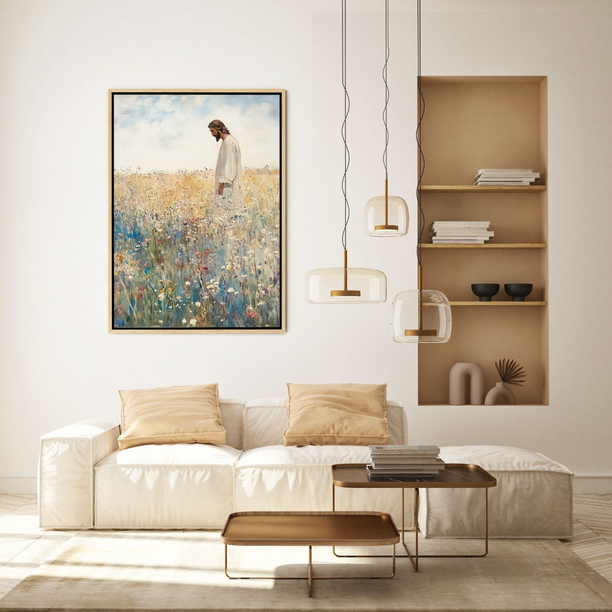 Jesus Leaves The 99 - Canvas