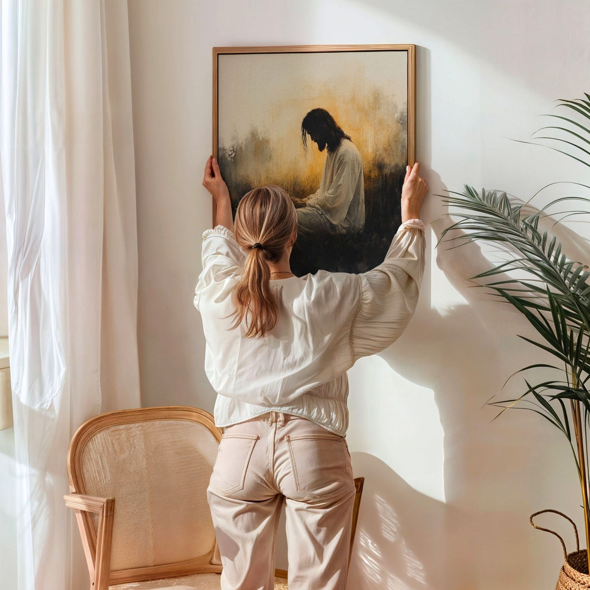 Jesus in the Garden of Gethsemane III - Canvas