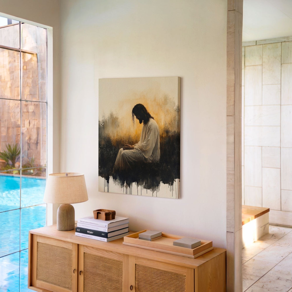 Jesus in the Garden of Gethsemane III - Canvas