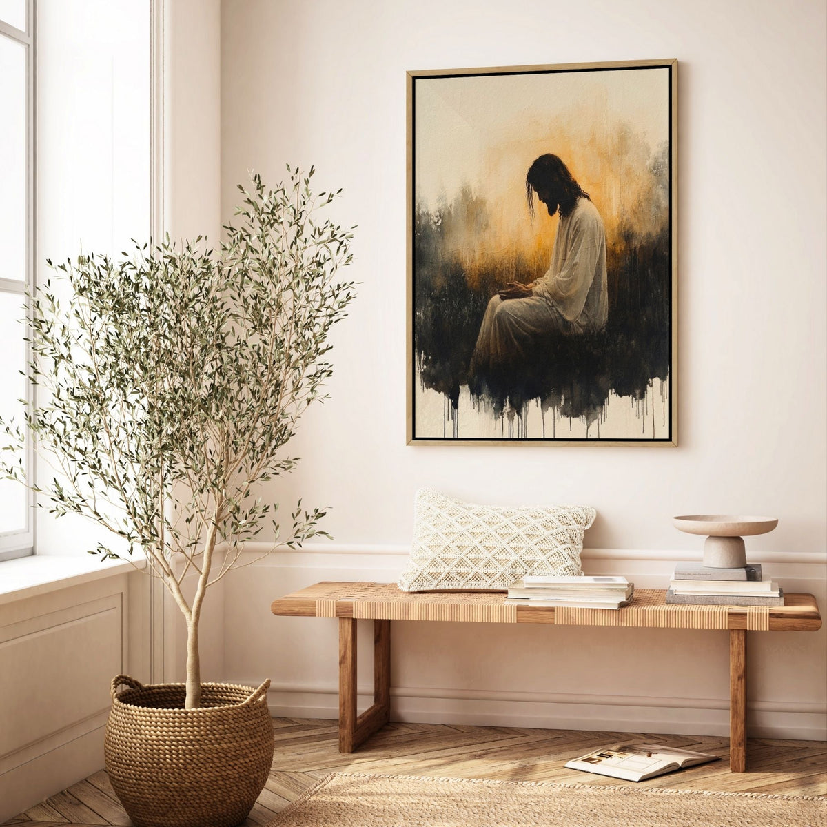 Jesus in the Garden of Gethsemane III - Canvas