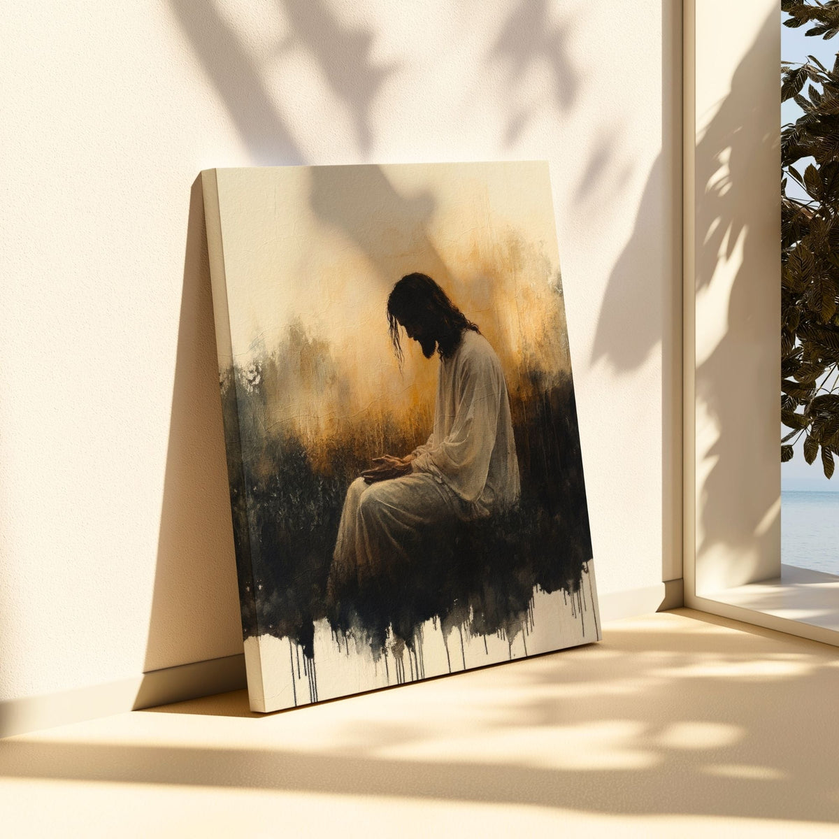 Jesus in the Garden of Gethsemane III - Canvas