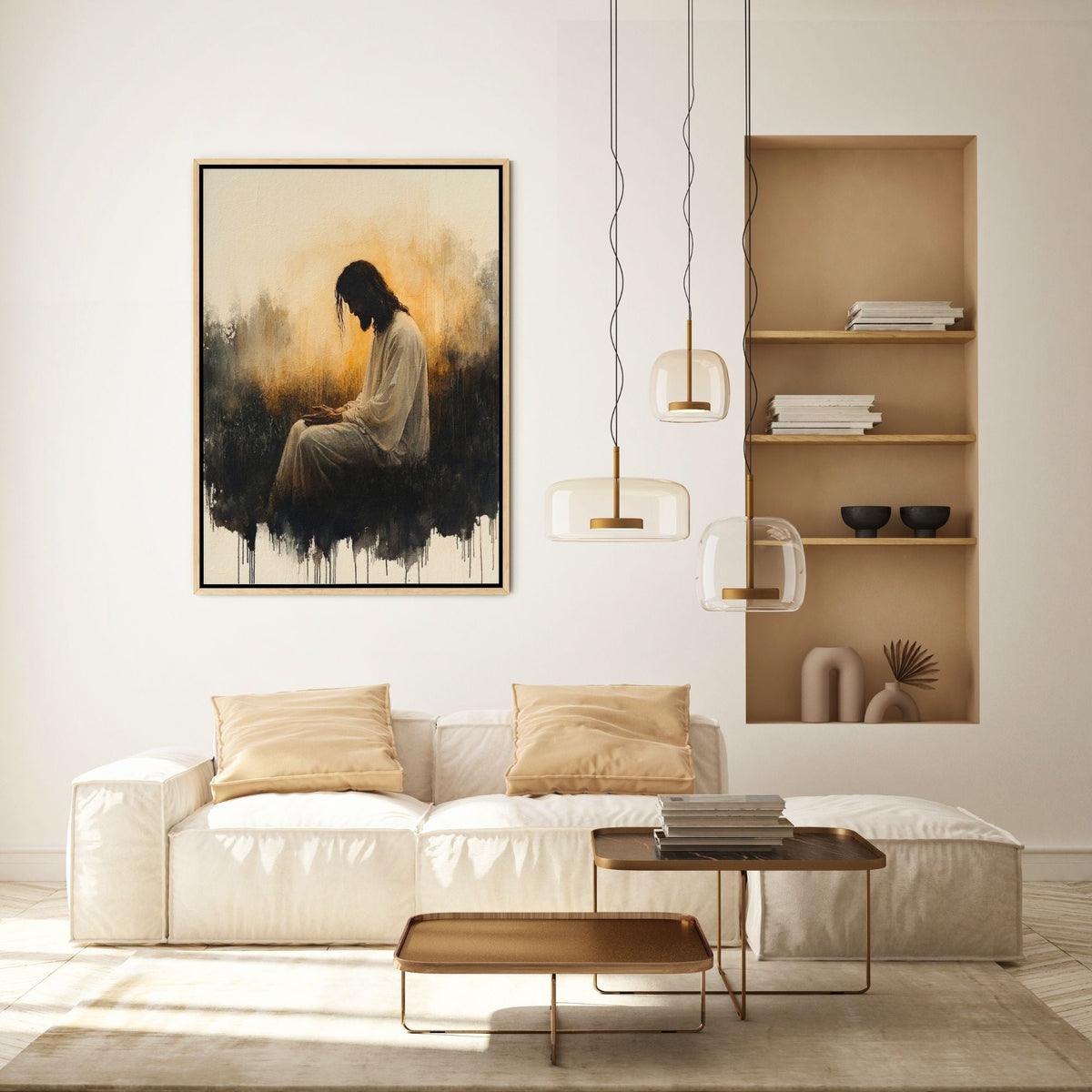 Jesus in the Garden of Gethsemane III - Canvas