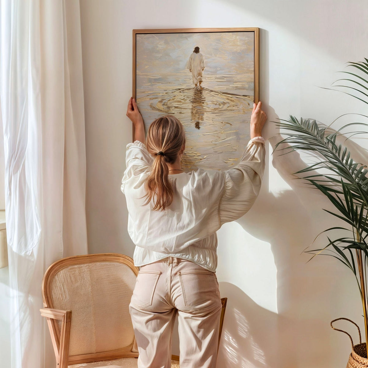 Jesus Walking on Water IV - Canvas