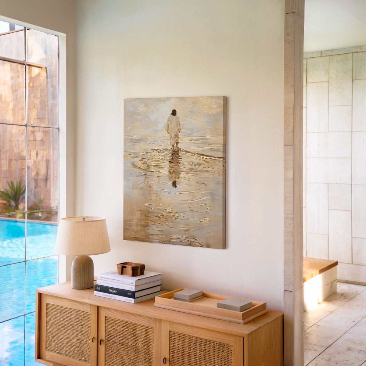 Jesus Walking on Water IV - Canvas