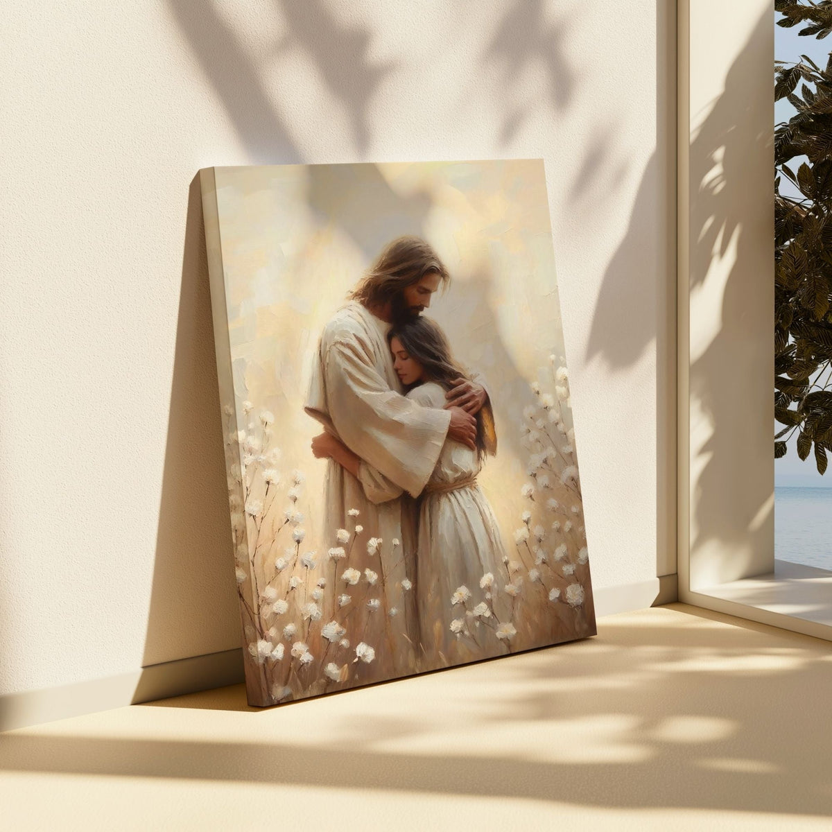 Jesus Hugging a Woman IV - Canvas