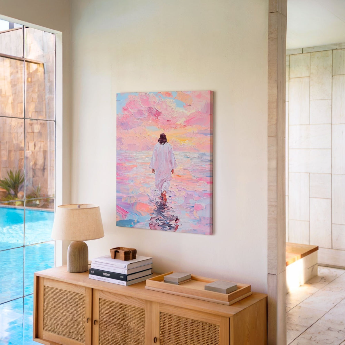 Jesus Walking on Water VI - Canvas