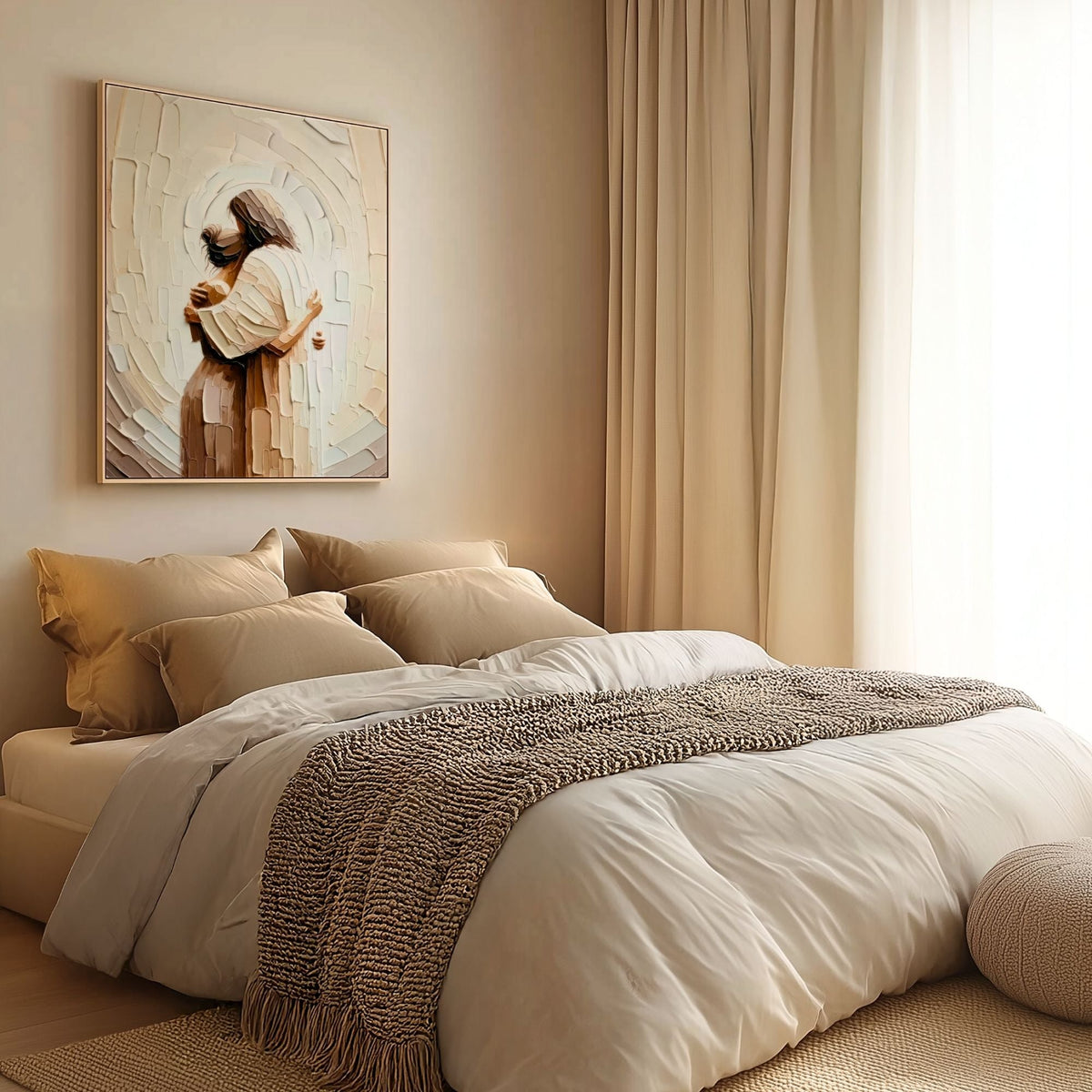 Jesus Hugging a Woman V - Canvas