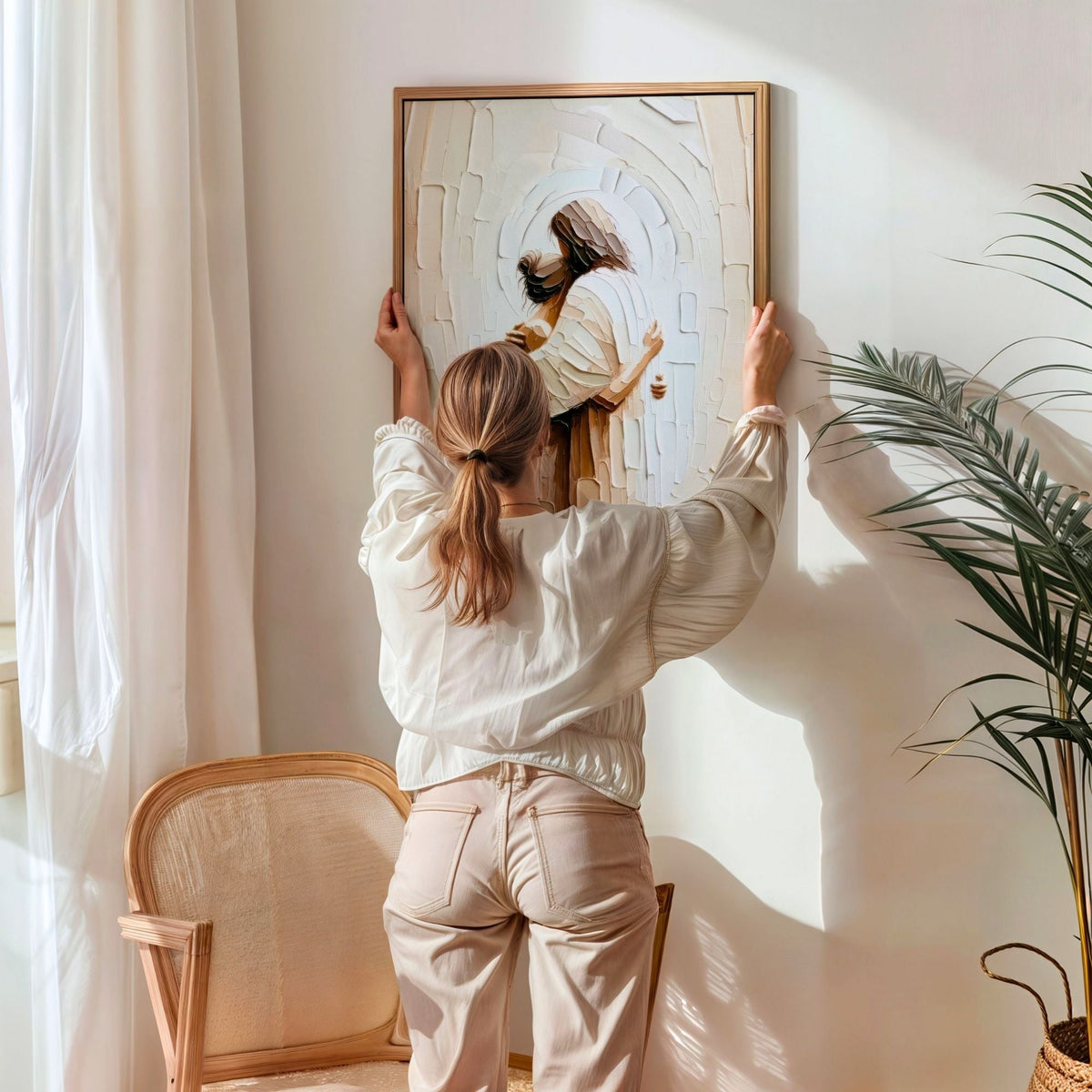 Jesus Hugging a Woman V - Canvas