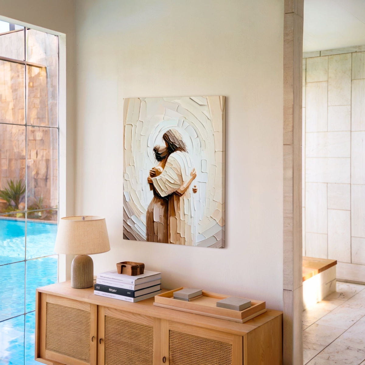 Jesus Hugging a Woman V - Canvas