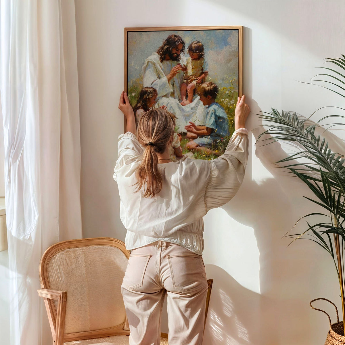 Jesus Playing with Children - Canvas