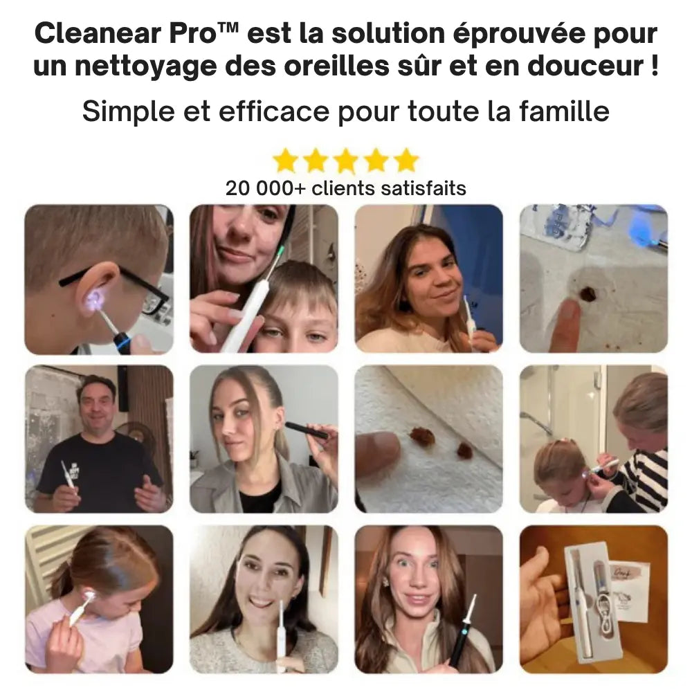 CleanEar Pro™ | Hygiène auriculaire High tech avec vision totale