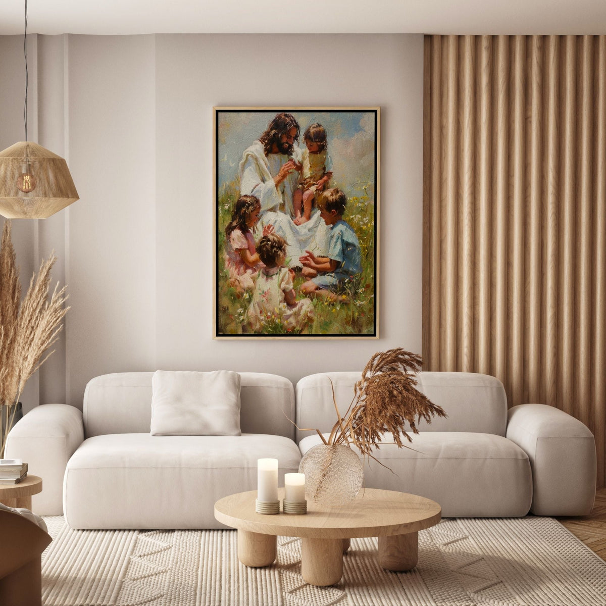 Jesus Playing with Children - Canvas